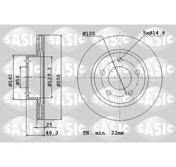 Brzdový kotouč SASIC 6106322