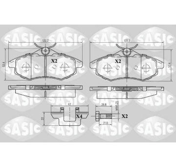 Sada brzdových platničiek kotúčovej brzdy SASIC 6210004