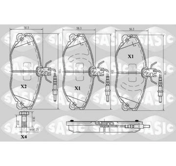 Sada brzdových destiček, kotoučová brzda SASIC 6210005