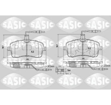 Sada brzdových destiček, kotoučová brzda SASIC 6210019