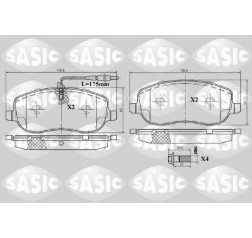 Sada brzdových destiček, kotoučová brzda SASIC 6210029