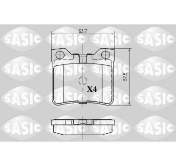 Sada brzdových destiček, kotoučová brzda SASIC 6210041