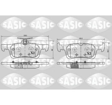 Sada brzdových destiček, kotoučová brzda SASIC 6210052