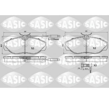 Sada brzdových destiček, kotoučová brzda SASIC 6210058