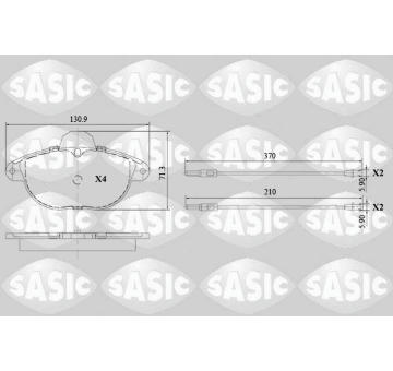 Sada brzdových destiček, kotoučová brzda SASIC 6210068