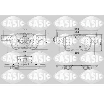 Sada brzdových destiček, kotoučová brzda SASIC 6210073