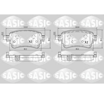Sada brzdových destiček, kotoučová brzda SASIC 6210083