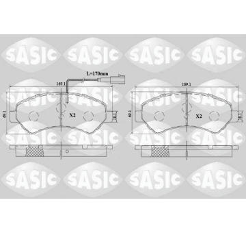 Sada brzdových destiček, kotoučová brzda SASIC 6210084