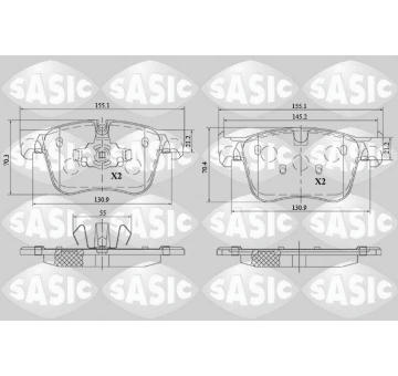 Sada brzdových destiček, kotoučová brzda SASIC 6210086