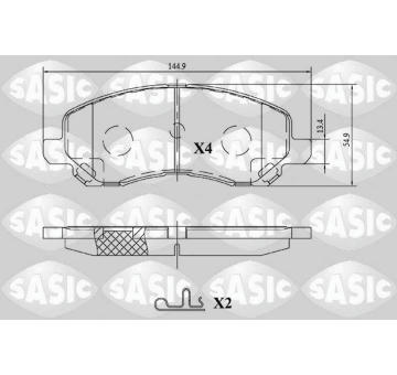 Sada brzdových destiček, kotoučová brzda SASIC 6210087