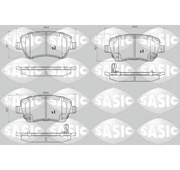Sada brzdových destiček, kotoučová brzda SASIC 6210107