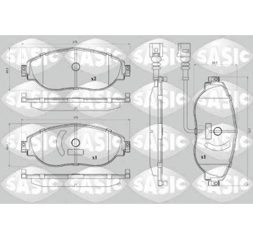 Sada brzdových destiček, kotoučová brzda SASIC 6210109