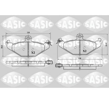 Sada brzdových destiček, kotoučová brzda SASIC 6214031
