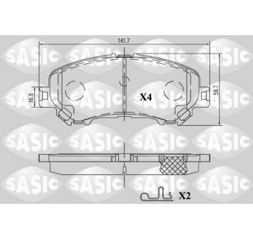 Sada brzdových destiček, kotoučová brzda SASIC 6214039