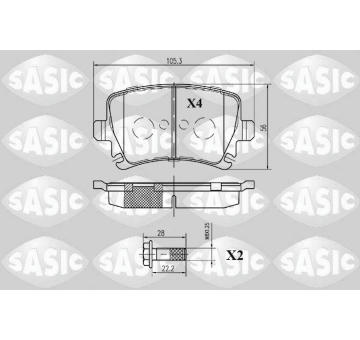 Sada brzdových platničiek kotúčovej brzdy SASIC 6216003
