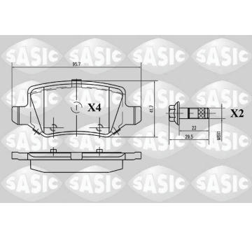Sada brzdových platničiek kotúčovej brzdy SASIC 6216021