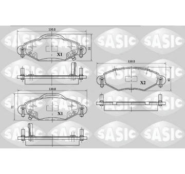 Sada brzdových destiček, kotoučová brzda SASIC 6216035