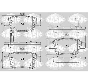 Sada brzdových destiček, kotoučová brzda SASIC 6216037