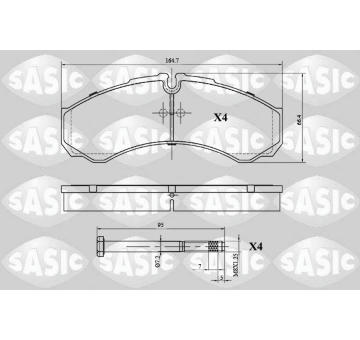 Sada brzdových destiček, kotoučová brzda SASIC 6216041