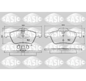 Sada brzdových destiček, kotoučová brzda SASIC 6216047