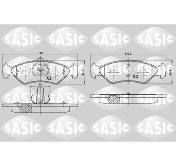 Sada brzdových destiček, kotoučová brzda SASIC 6216049