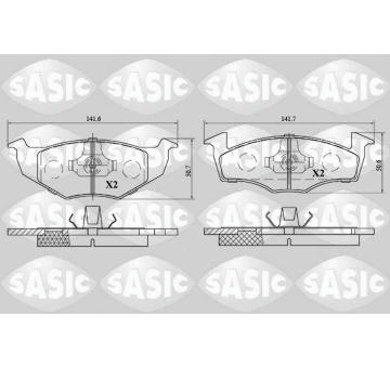 Sada brzdových platničiek kotúčovej brzdy SASIC 6216051