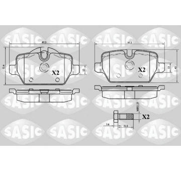 Sada brzdových destiček, kotoučová brzda SASIC 6216064