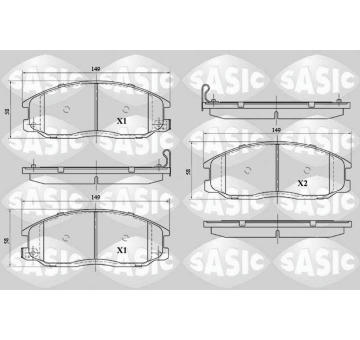 Sada brzdových destiček, kotoučová brzda SASIC 6216093