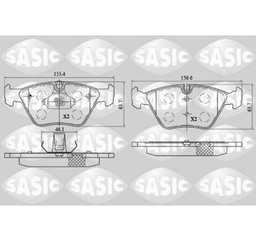 Sada brzdových destiček, kotoučová brzda SASIC 6216099