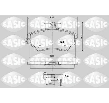 Sada brzdových platničiek kotúčovej brzdy SASIC 6216101