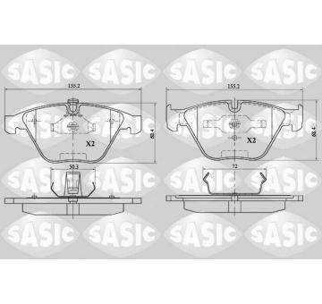 Sada brzdových destiček, kotoučová brzda SASIC 6216104