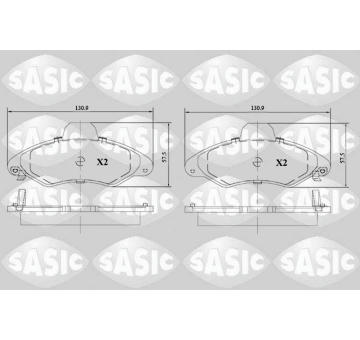 Sada brzdových destiček, kotoučová brzda SASIC 6216111