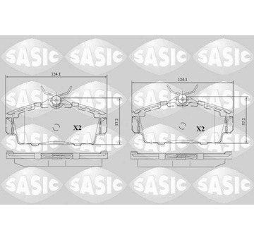 Sada brzdových destiček, kotoučová brzda SASIC 6216117