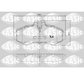 Sada brzdových destiček, kotoučová brzda SASIC 6216119