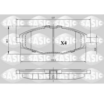 Sada brzdových destiček, kotoučová brzda SASIC 6216124