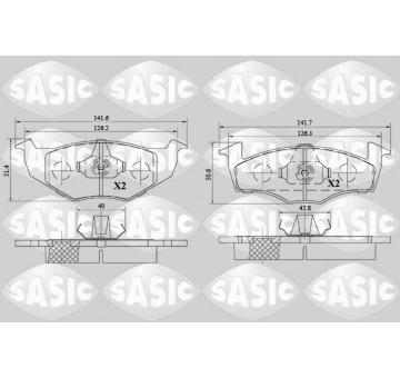 Sada brzdových destiček, kotoučová brzda SASIC 6216145