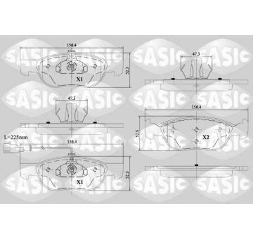Sada brzdových platničiek kotúčovej brzdy SASIC 6216150