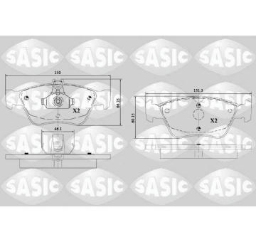 Sada brzdových destiček, kotoučová brzda SASIC 6216151