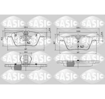 Sada brzdových destiček, kotoučová brzda SASIC 6216161