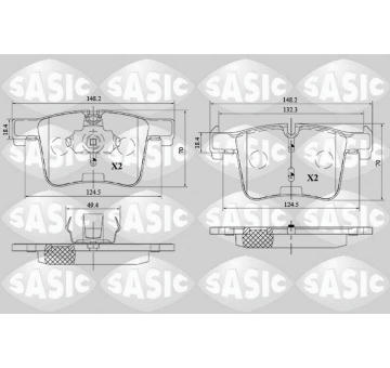Sada brzdových platničiek kotúčovej brzdy SASIC 6216173