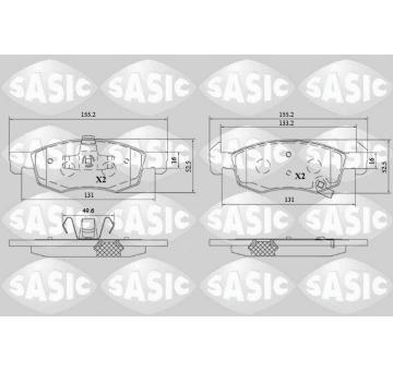 Sada brzdových destiček, kotoučová brzda SASIC 6216203
