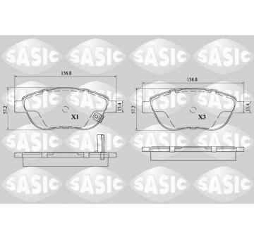 Sada brzdových destiček, kotoučová brzda SASIC 6216204