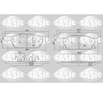 Sada brzdových destiček, kotoučová brzda SASIC 6216211