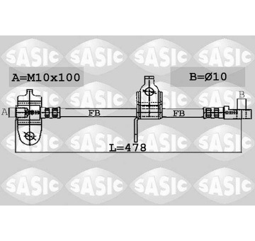 Brzdová hadice SASIC 6606032