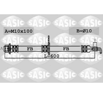 Brzdová hadice SASIC 6606055