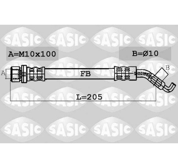 Brzdová hadice SASIC 6606138