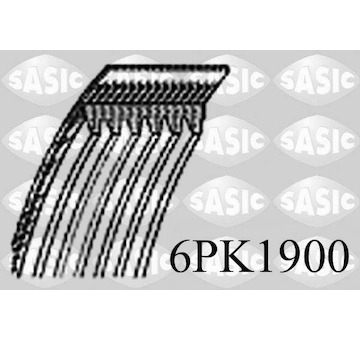 ozubený klínový řemen SASIC 6PK1900