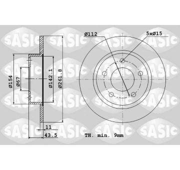 Brzdový kotouč SASIC 9004341J