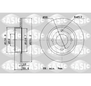 Brzdový kotouč SASIC 9004366J
