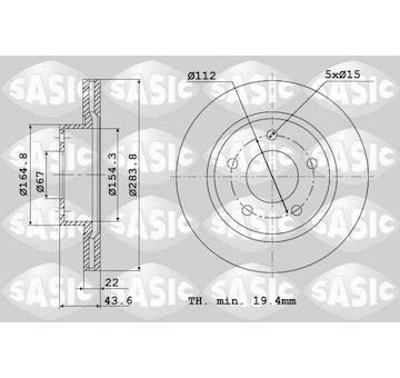 Brzdový kotouč SASIC 9004405J